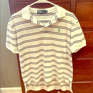 White/Navy Polo. In great condition!